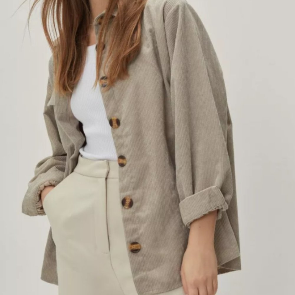 Button Down Oversized Corduroy Shirt